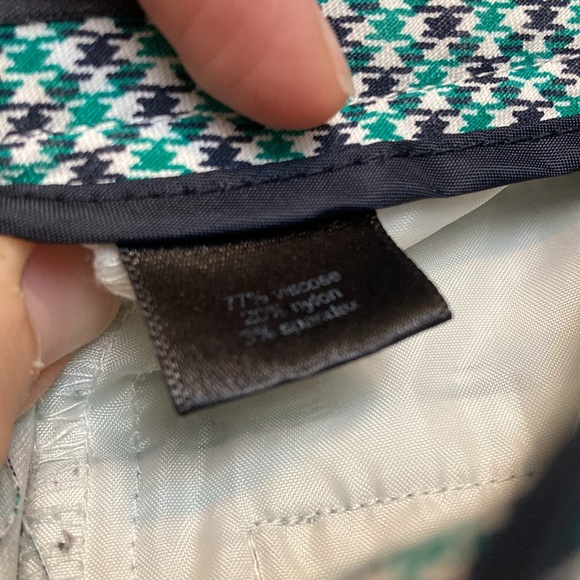 The Limited Womens Sz 6R Extra Stretch Skinny Trousers Green Purple White Check - Picture 9 of 15